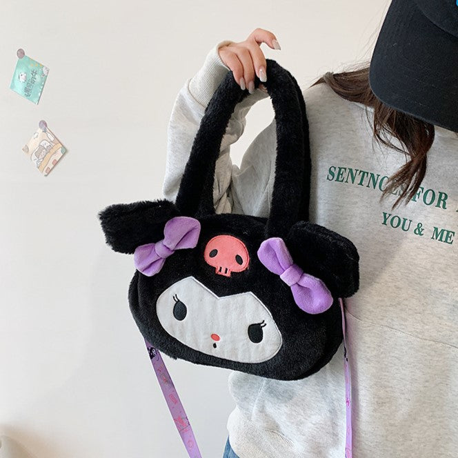 Kawaii Plush Kuromi Shoulder Bag and Handbag - Image 4