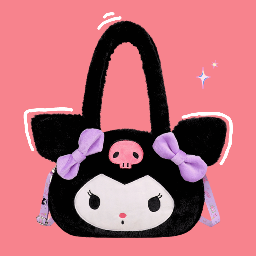 Kawaii Plush Kuromi Shoulder Bag and Handbag