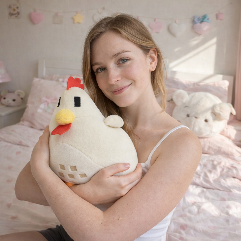 Kawaii Stardew Valley Chicken Plushie - Image 4
