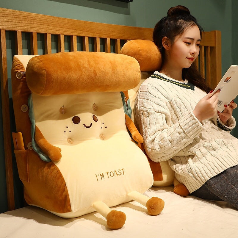 Kawaii Toasted Bread Back Support Plushie - Image 4