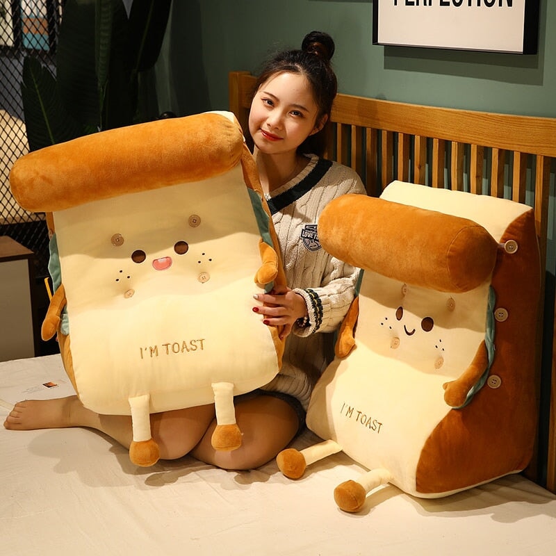 Kawaii Toasted Bread Back Support Plushie - Image 2