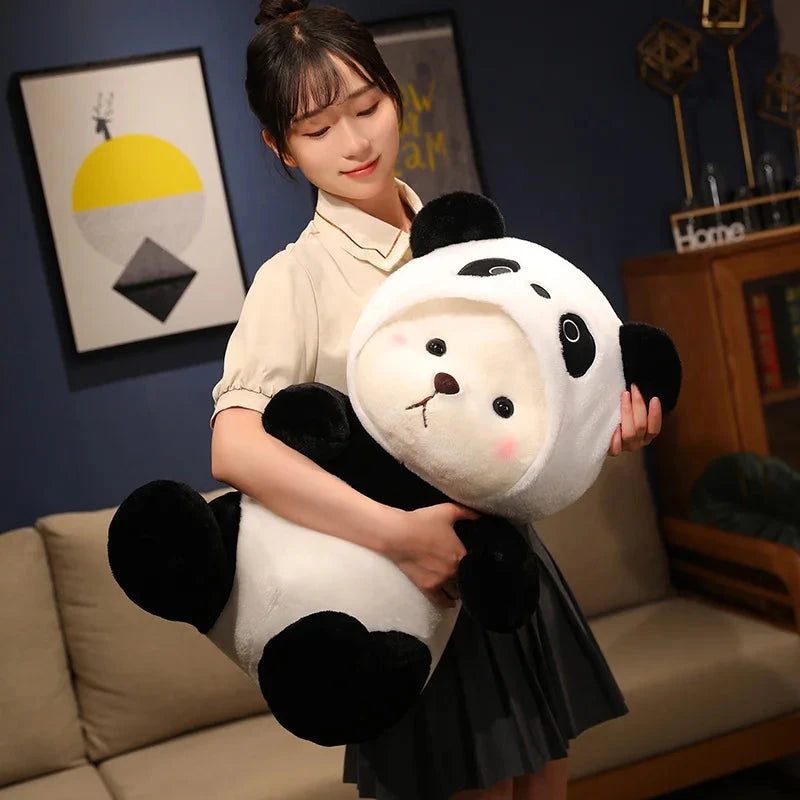 Kawaii White Bear Panda Outfit Plushie - Image 15