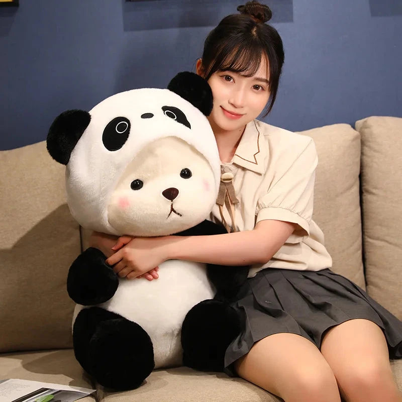 Kawaii White Bear Panda Outfit Plushie - Image 6