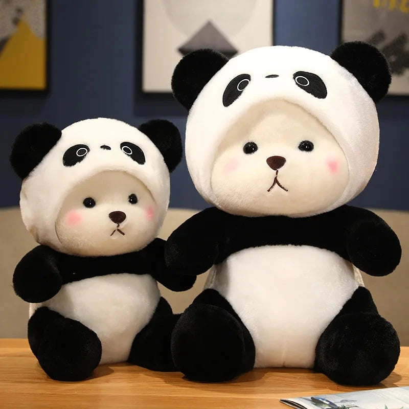 Kawaii White Bear Panda Outfit Plushie - Image 4