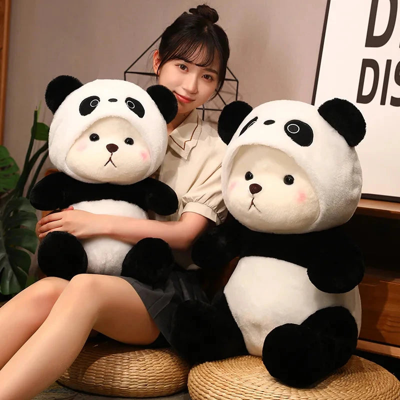 Kawaii White Bear Panda Outfit Plushie - Image 2
