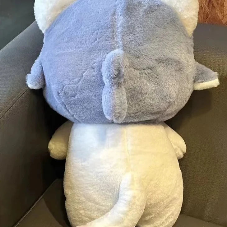 Kawaii White Cat Shark Hat Plushie - Image 12