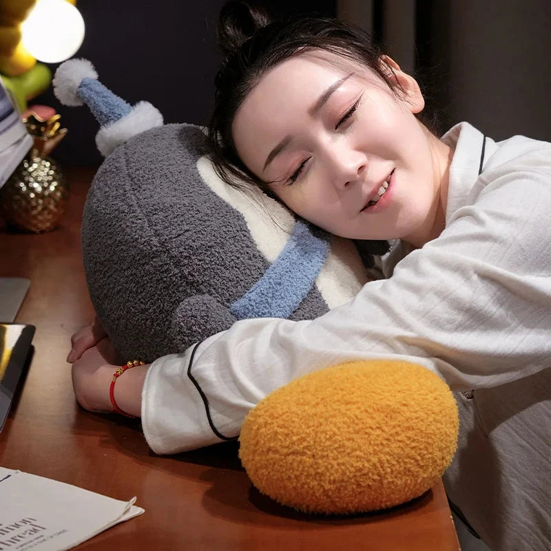 Fluffy Penguin Backrest Cushion Pillow Seat - Image 13