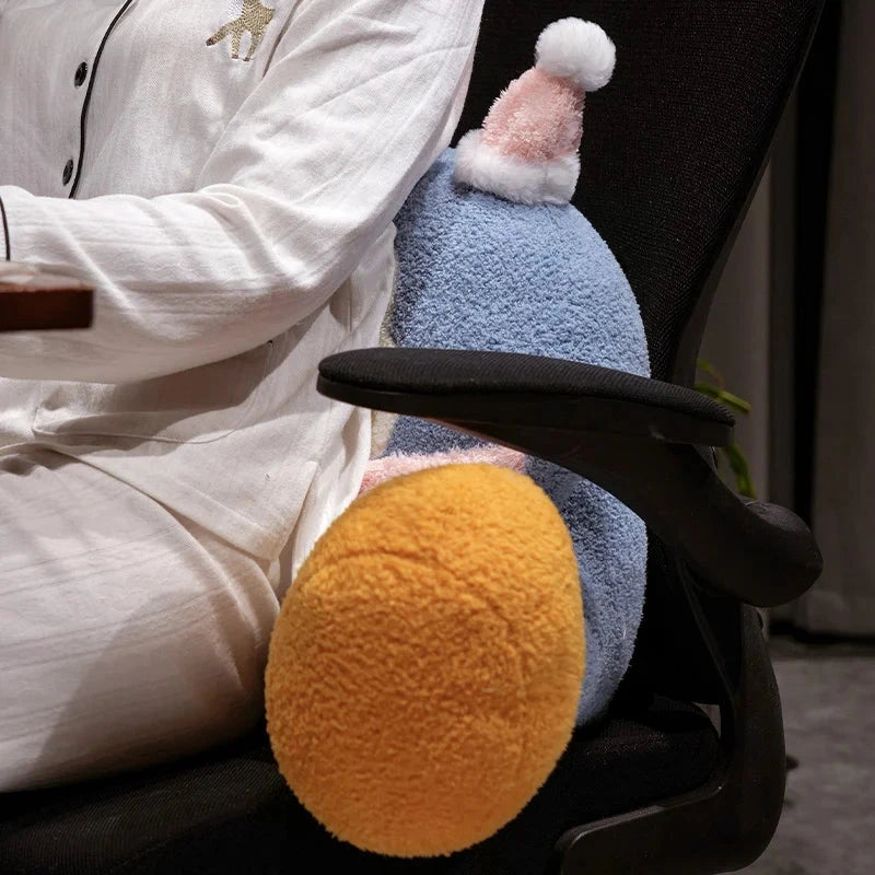 Fluffy Penguin Backrest Cushion Pillow Seat - Image 12