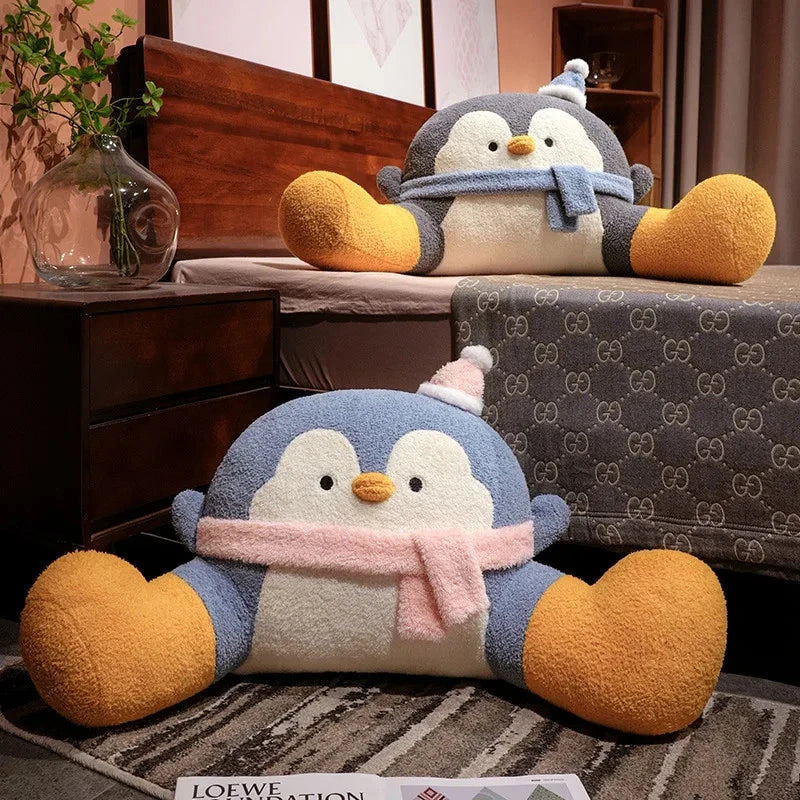 Fluffy Penguin Backrest Cushion Pillow Seat - Image 9