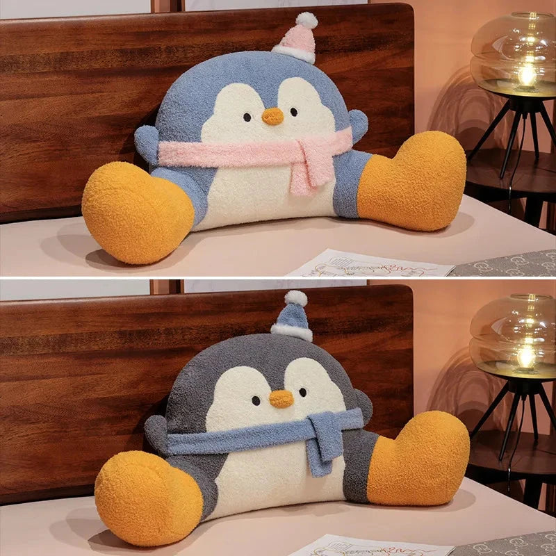 Fluffy Penguin Backrest Cushion Pillow Seat - Image 7