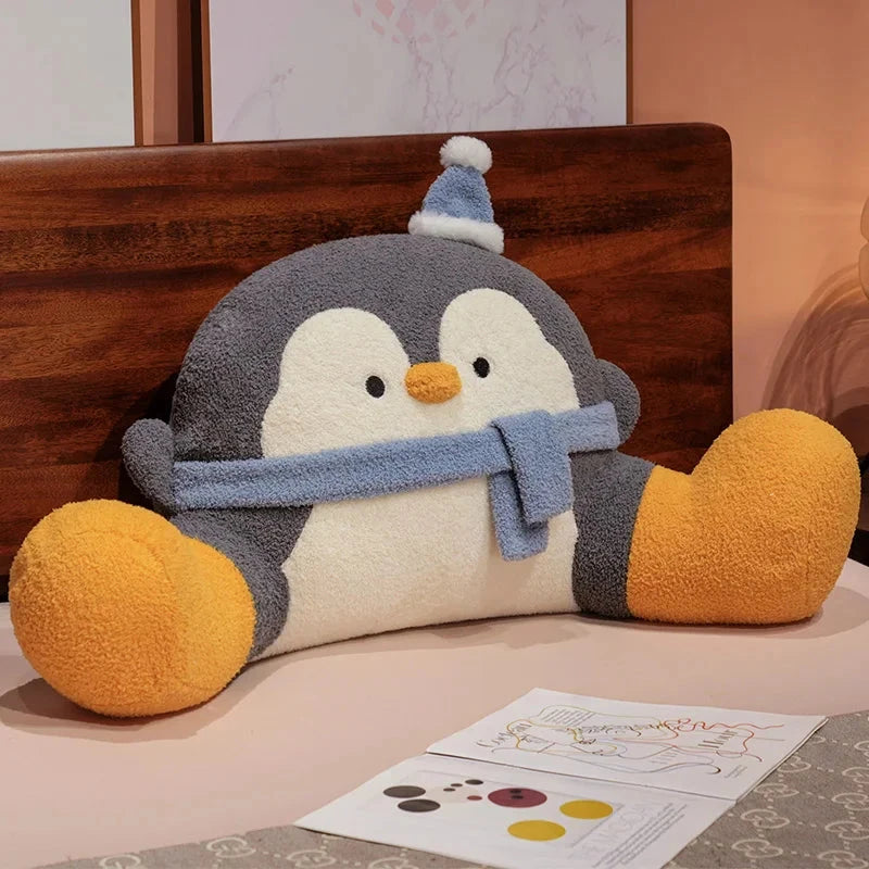 Fluffy Penguin Backrest Cushion Pillow Seat - Image 17