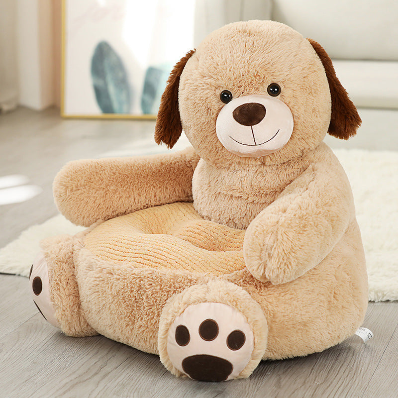 Kids Animal Plush Cushion Chair with Backrest - Image 7