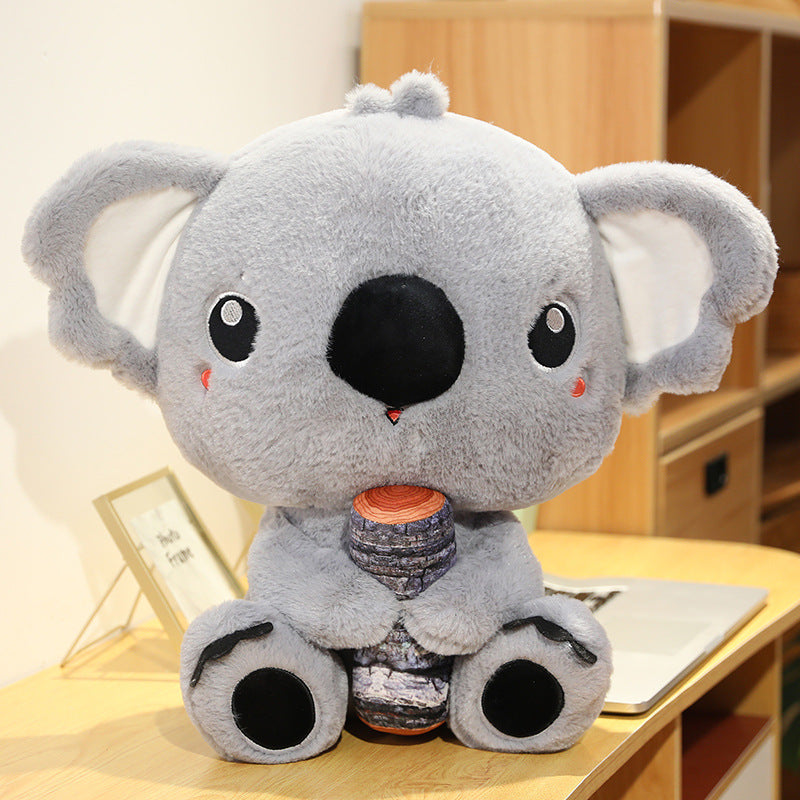 Koala Plush Toy with Log - Image 6