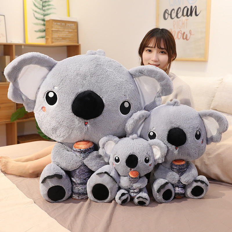 Koala Plush Toy with Log - Image 5