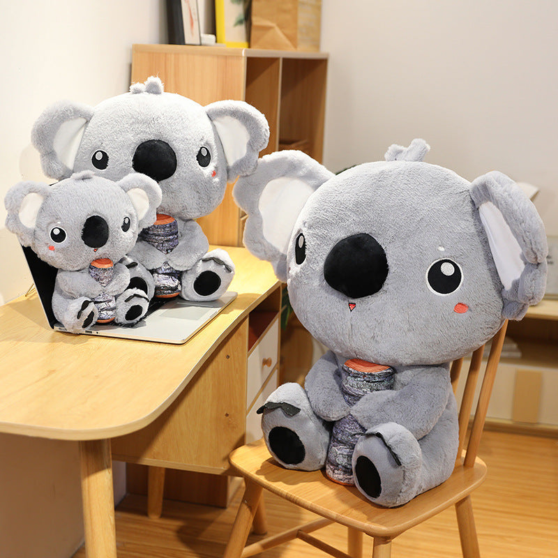 Koala Plush Toy with Log - Image 3