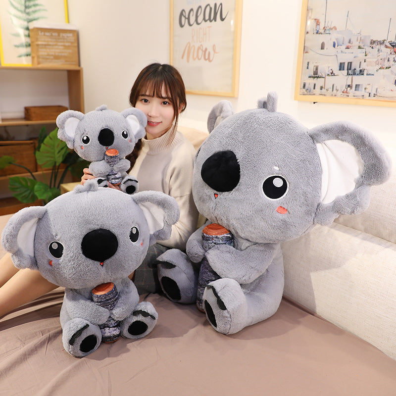 Koala Plush Toy with Log - Image 4