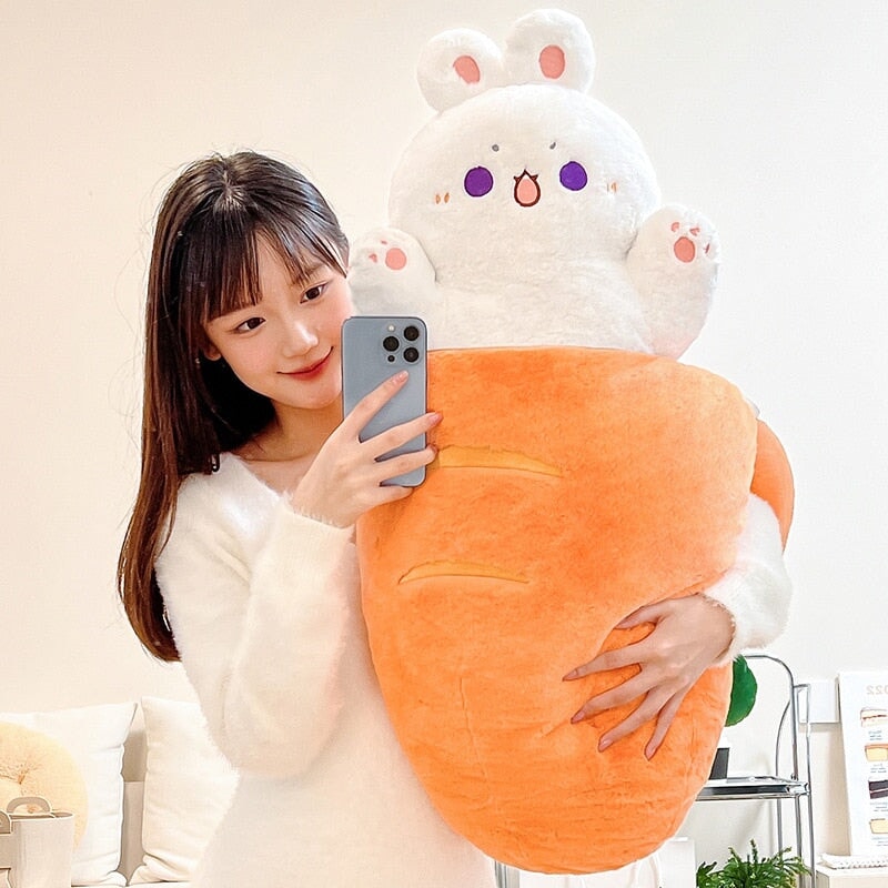Large Kawaii Taiyaki Bone Carrot Animal Plushie Collection - Image 4