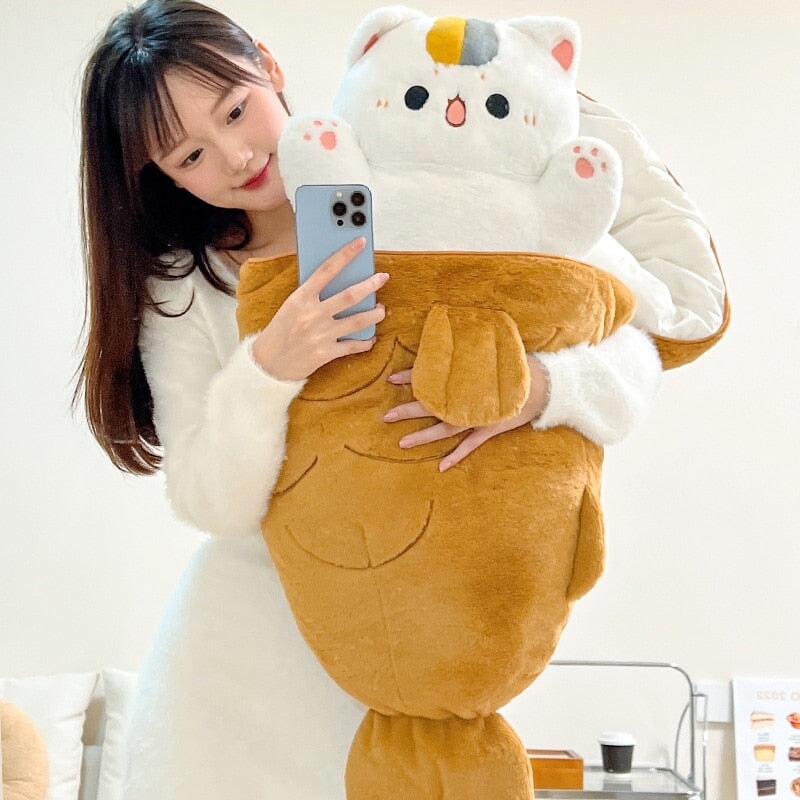 Large Kawaii Taiyaki Bone Carrot Animal Plushie Collection - Image 2