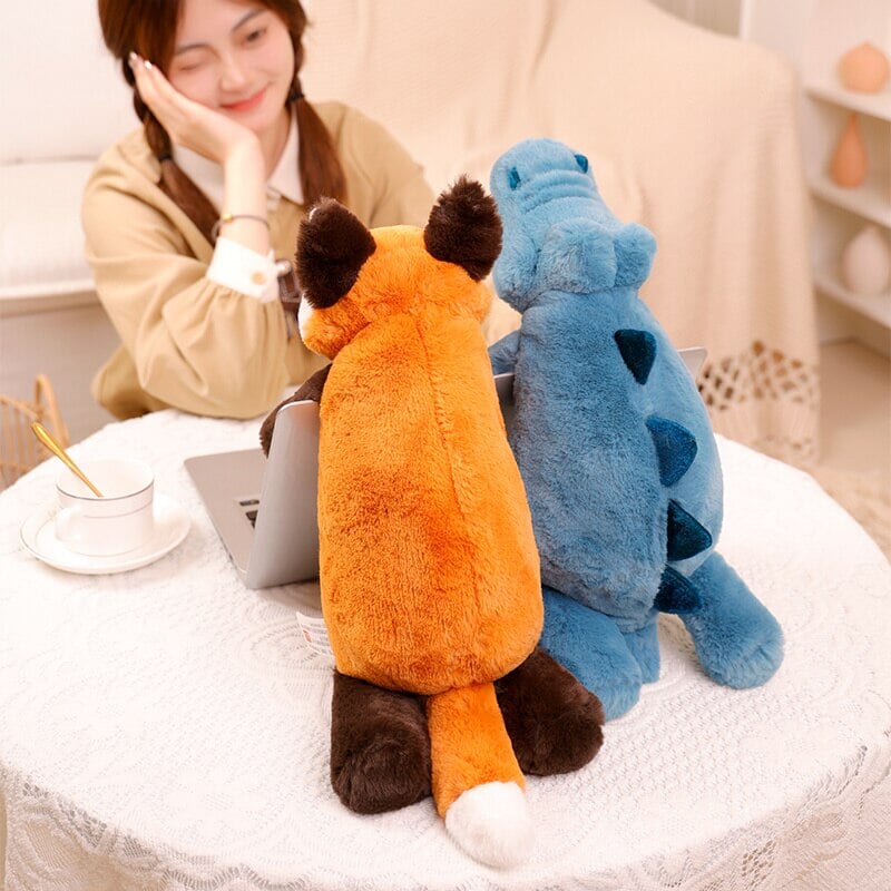 Laying Sloth and Fox Raccoon Crocodile Plushie Friends - Image 14