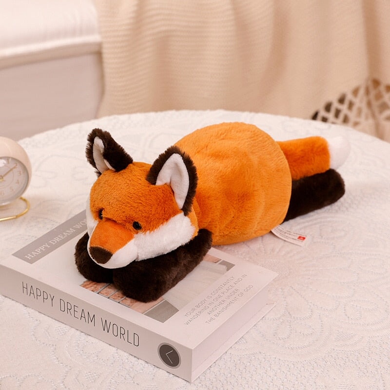 Laying Sloth and Fox Raccoon Crocodile Plushie Friends - Image 5