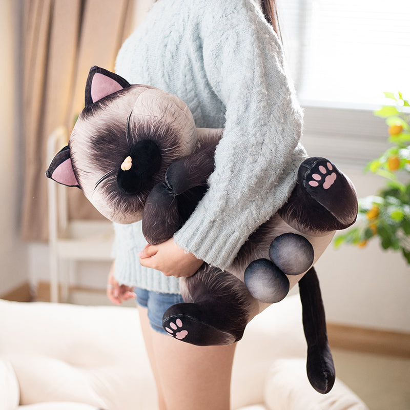 Lifelike Siamese Cats Plush Toy - Image 4