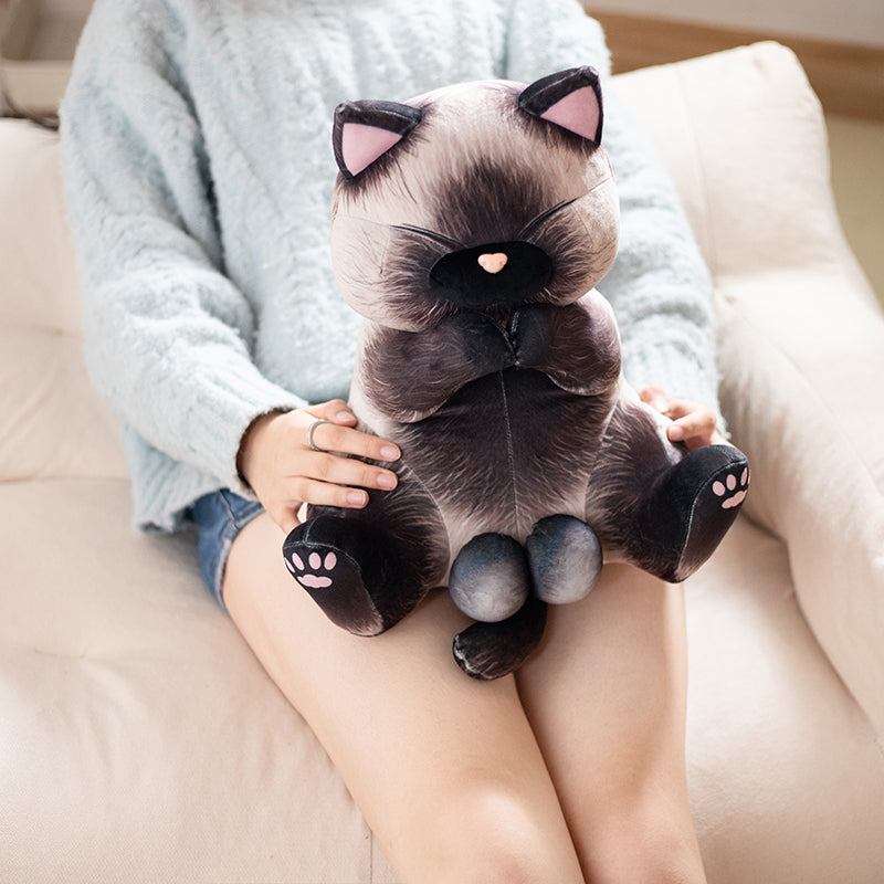 Lifelike Siamese Cats Plush Toy