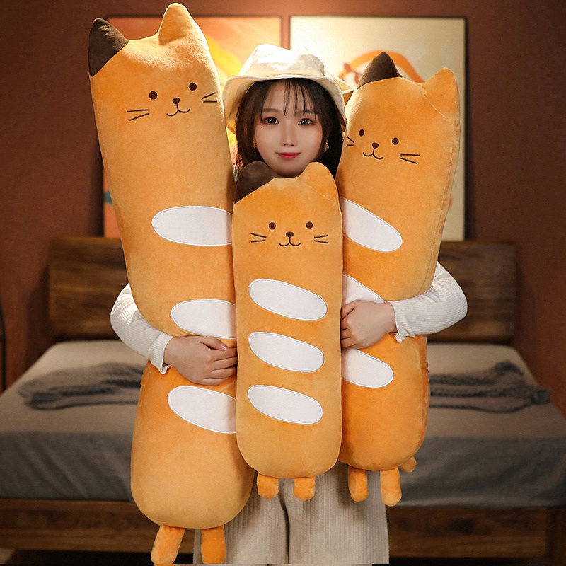Long Baguette Cute Cat Bread Plushie - Image 5