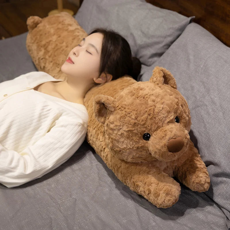 Long Fluffy Bear Snuggle Buddy Plushies - Image 7