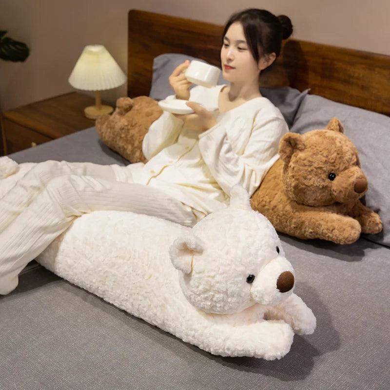 Long Fluffy Bear Snuggle Buddy Plushies - Image 4