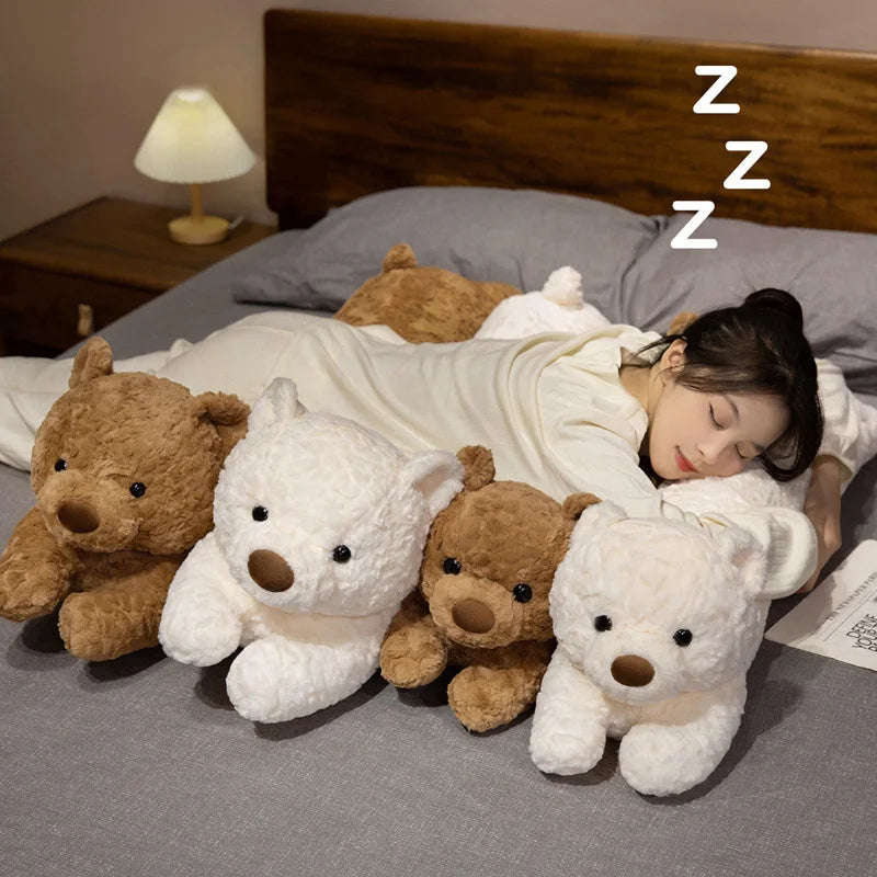 Long Fluffy Bear Snuggle Buddy Plushies - Image 2