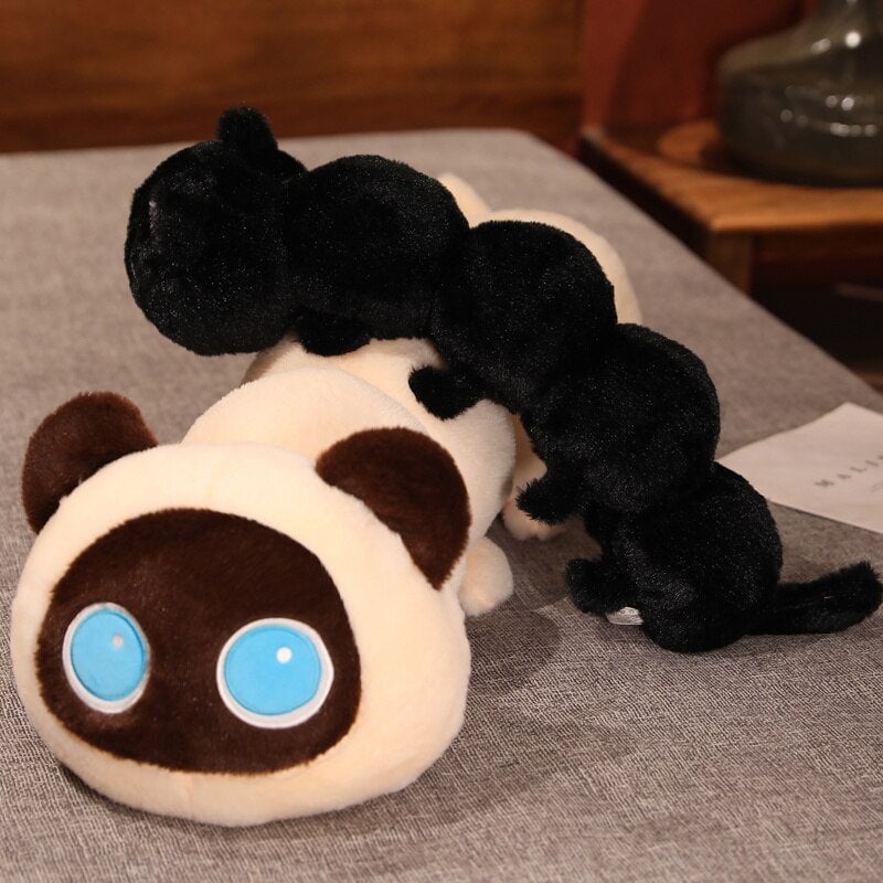 Long Fluffy Cat Caterpillar Plushies - Image 9