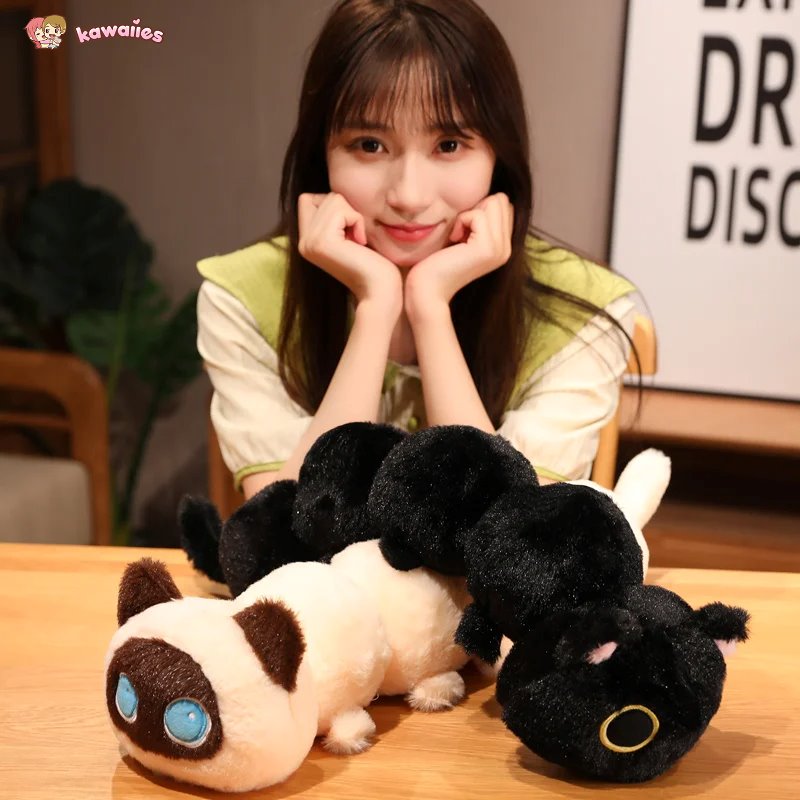Long Fluffy Cat Caterpillar Plushies - Image 7