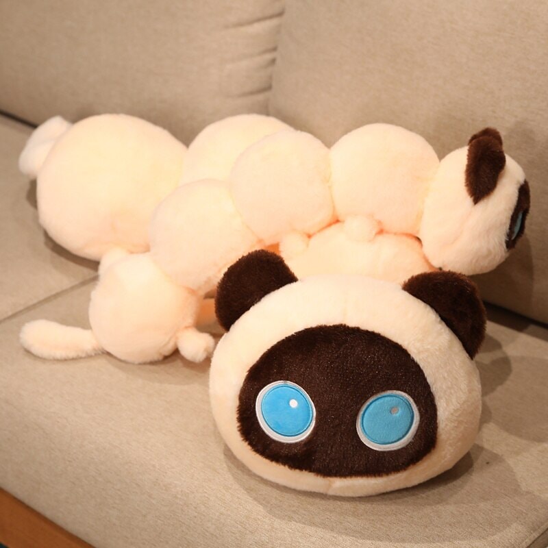 Long Fluffy Cat Caterpillar Plushies - Image 8