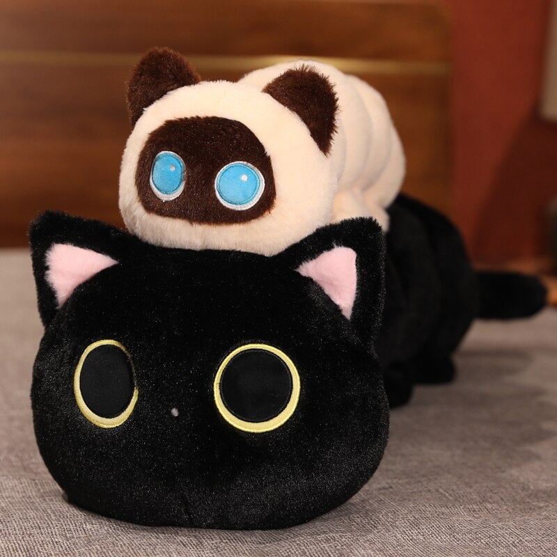 Long Fluffy Cat Caterpillar Plushies - Image 5