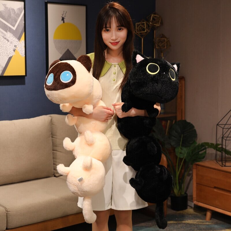 Long Fluffy Cat Caterpillar Plushies - Image 6