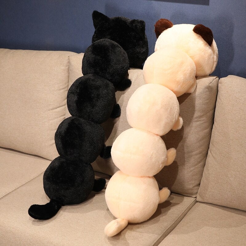 Long Fluffy Cat Caterpillar Plushies - Image 4