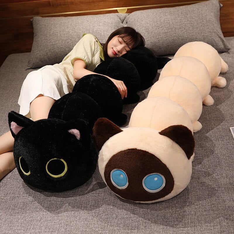 Long Fluffy Cat Caterpillar Plushies - Image 2