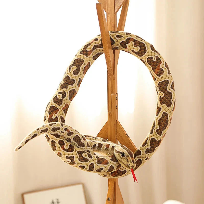 Long Realistic Brown Green Orange Snake Plushies - Image 6