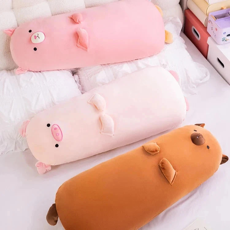 Long Snuggle Buddies Capybara Alpaca Pig Plushie - Image 11