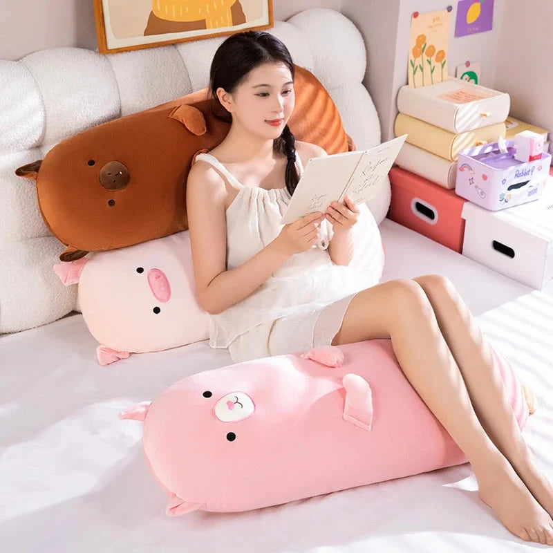 Long Snuggle Buddies Capybara Alpaca Pig Plushie - Image 2