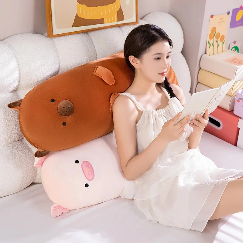 Long Snuggle Buddies Capybara Alpaca Pig Plushie - Image 7