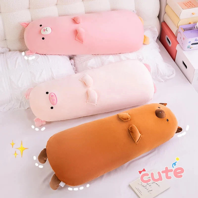 Long Snuggle Buddies Capybara Alpaca Pig Plushie - Image 3