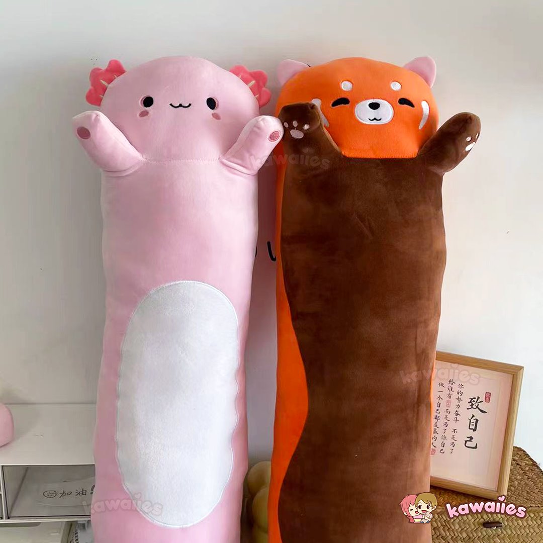 Long Snuggly Chai Red Panda Axolotl Capybara Plushies - Image 2