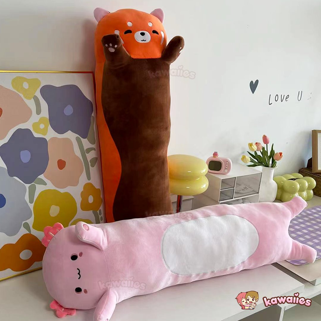Long Snuggly Chai Red Panda Axolotl Capybara Plushies - Image 3