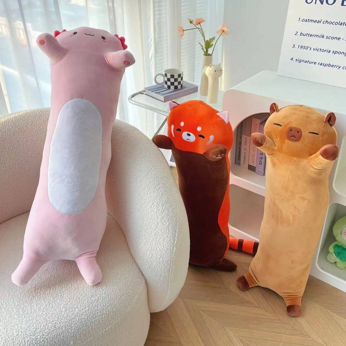 Long Snuggly Chai Red Panda Axolotl Capybara Plushies - Image 9