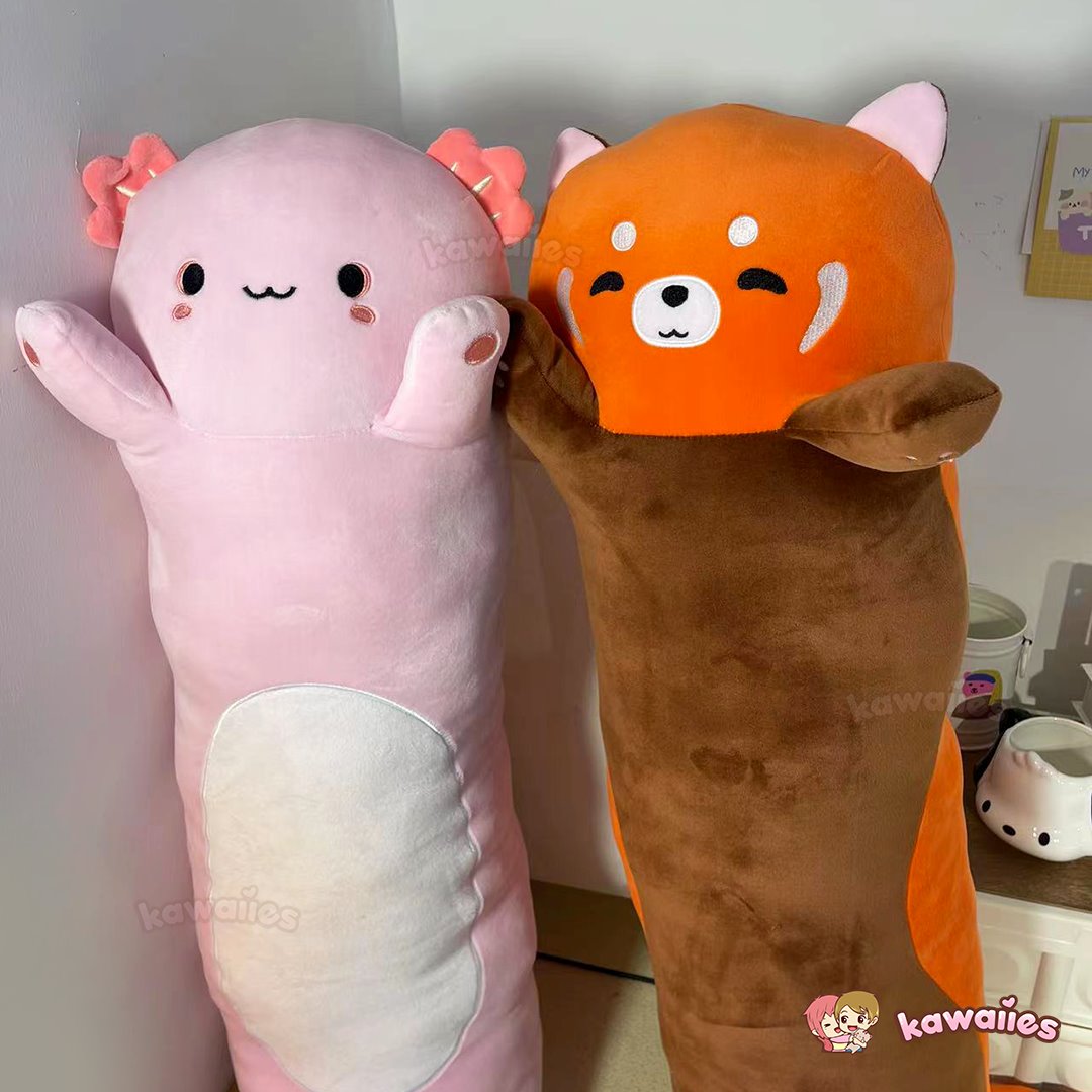 Long Snuggly Chai Red Panda Axolotl Capybara Plushies - Image 6