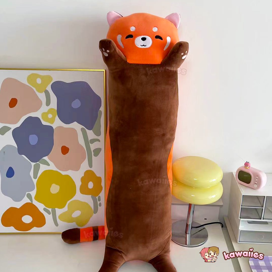 Long Snuggly Chai Red Panda Axolotl Capybara Plushies - Image 5