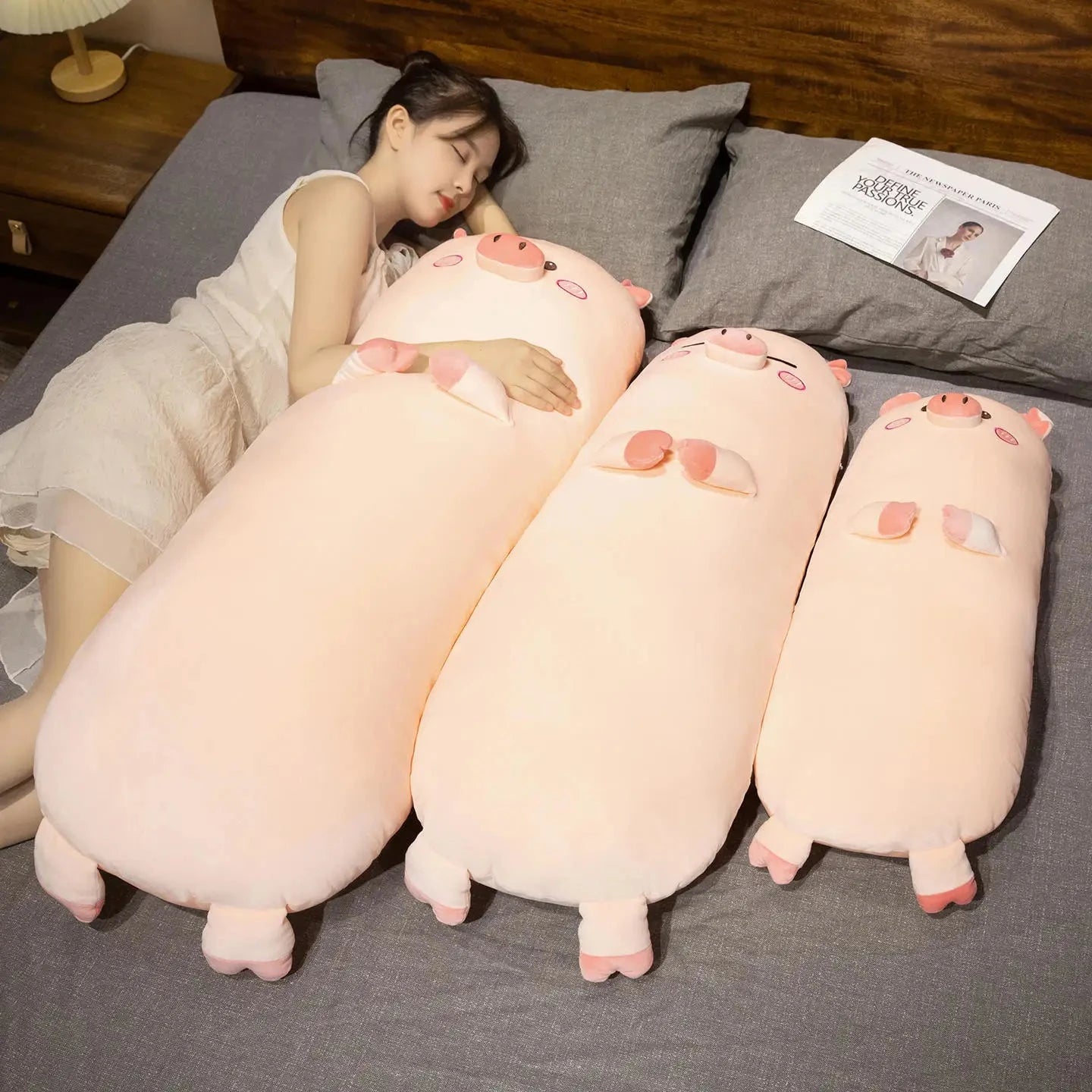 Long Snuggly Pig Plushies - Image 2