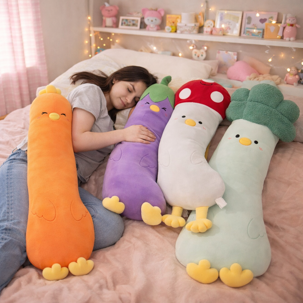 Long Vegetable Duck Family Plush Collection - Image 2