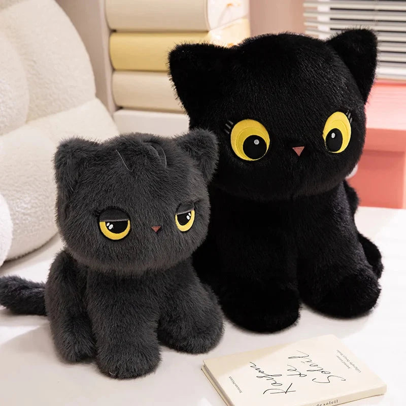 Luna & Misty the Fluffy Sitting Cat Plushies - Image 3